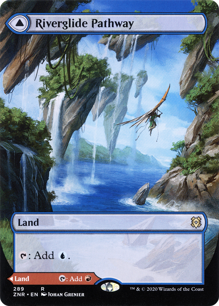 Riverglide Pathway // Lavaglide Pathway (ZNR-289) - Zendikar Rising: (Showcase) (Borderless) - Premium MTG Single from Wizards of the Coast - Just $2.19! Shop now at Game Crave Tournament Store