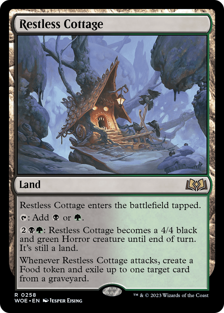 Restless Cottage (WOE-258) - Wilds of Eldraine - Premium MTG Single from Wizards of the Coast - Just $0.18! Shop now at Game Crave Tournament Store