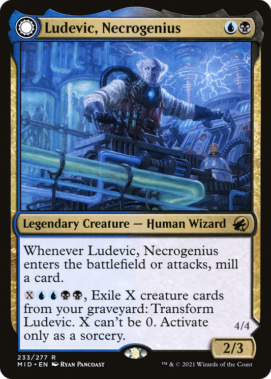 Ludevic, Necrogenius // Olag, Ludevic's Hubris (MID-233) - Innistrad: Midnight Hunt: (Double Faced Transform) Foil - Premium MTG Single from Wizards of the Coast - Just $0.08! Shop now at Game Crave Tournament Store