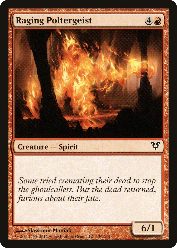 Raging Poltergeist (AVR-150) - Avacyn Restored - Premium MTG Single from Wizards of the Coast - Just $0.08! Shop now at Game Crave Tournament Store