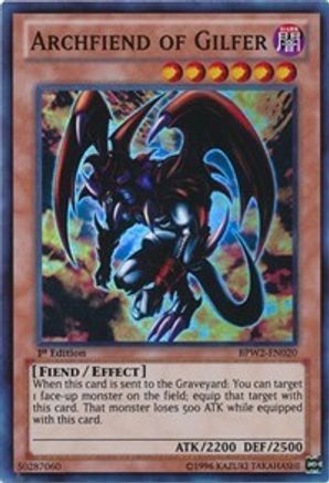 Archfiend of Gilfer (BPW2-EN020) - Battle Pack 2: War of the Giants – Round 2 1st Edition - Premium Yugioh Single from Konami - Just $0.37! Shop now at Game Crave Tournament Store