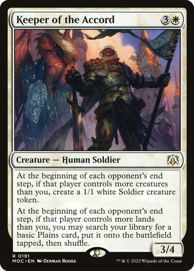 Keeper of the Accord (MOC-191) - March of the Machine Commander - Premium MTG Single from Wizards of the Coast - Just $0.09! Shop now at Game Crave Tournament Store