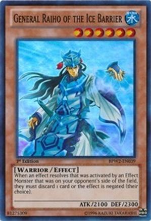 General Raiho of the Ice Barrier (BPW2-EN039) - Battle Pack 2: War of the Giants – Round 2 1st Edition - Premium Yugioh Single from Konami - Just $2.92! Shop now at Game Crave Tournament Store