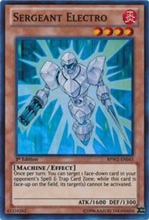 Sergeant Electro (BPW2-EN043) - Battle Pack 2: War of the Giants – Round 2 1st Edition - Premium Yugioh Single from Konami - Just $0.25! Shop now at Game Crave Tournament Store