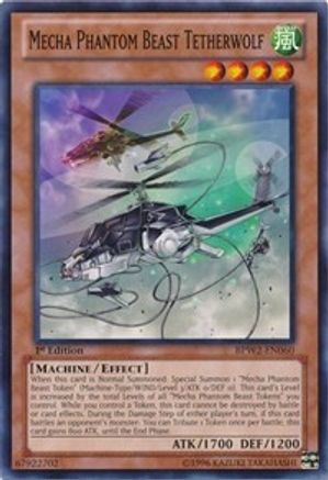 Mecha Phantom Beast Tetherwolf (BPW2-EN060) - Battle Pack 2: War of the Giants – Round 2 1st Edition - Premium Yugioh Single from Konami - Just $0.32! Shop now at Game Crave Tournament Store