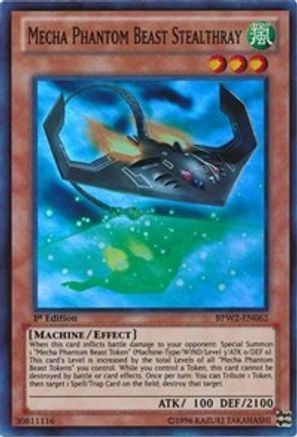 Mecha Phantom Beast Stealthray (BPW2-EN062) - Battle Pack 2: War of the Giants – Round 2 1st Edition - Premium Yugioh Single from Konami - Just $0.38! Shop now at Game Crave Tournament Store