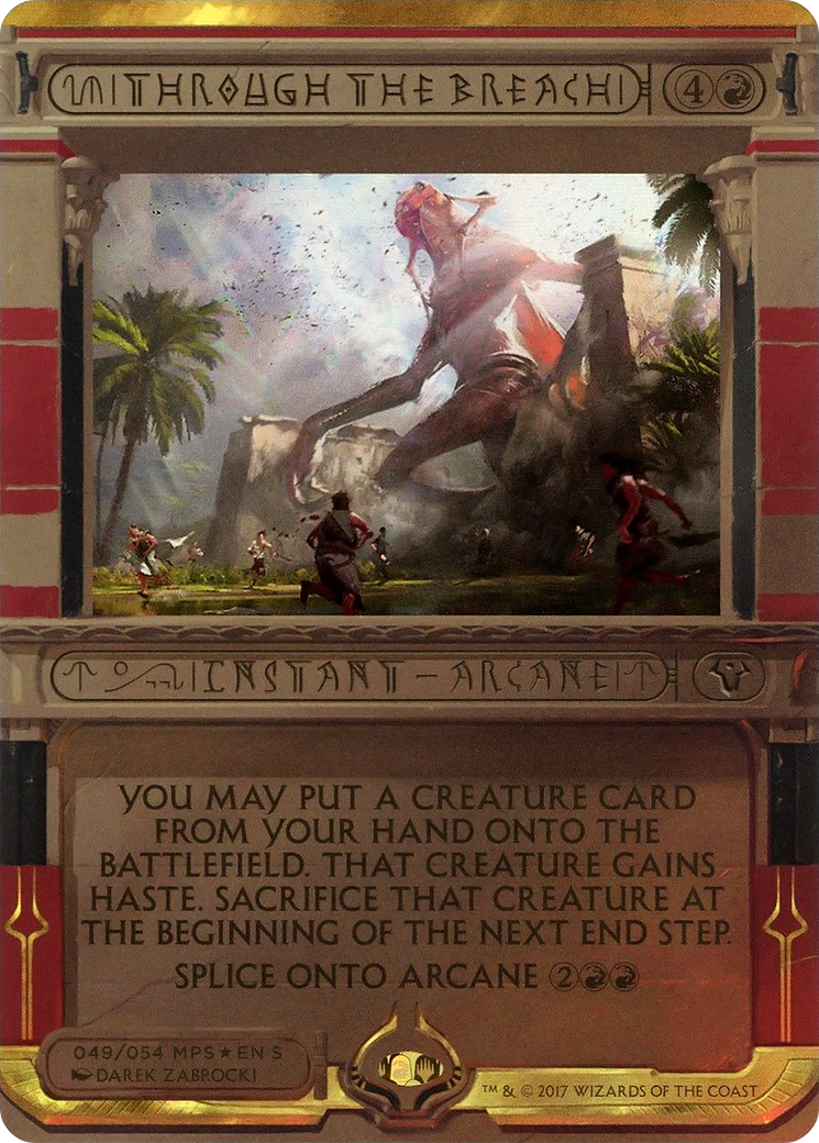 Through the Breach (MP2-049) - Amonkhet Invocations (Borderless) Foil - Premium MTG Single from Wizards of the Coast - Just $10.19! Shop now at Game Crave Tournament Store