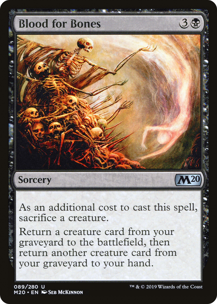 Blood for Bones (M20-089) - Core Set 2020 Foil - Premium MTG Single from Wizards of the Coast - Just $0.55! Shop now at Game Crave Tournament Store