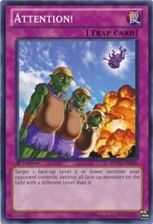 Attention! (BPW2-EN090) - Battle Pack 2: War of the Giants – Round 2 1st Edition - Premium Yugioh Single from Konami - Just $0.25! Shop now at Game Crave Tournament Store