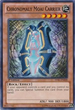 Chronomaly Moai Carrier (LVAL-EN008) - Legacy of the Valiant 1st Edition - Premium Yugioh Single from Konami - Just $0.25! Shop now at Game Crave Tournament Store