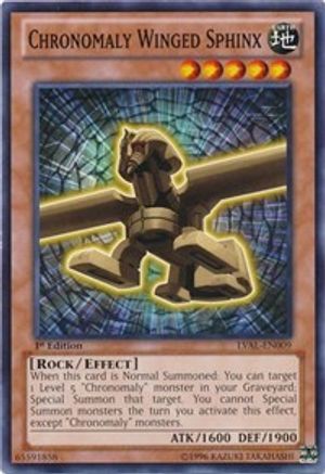 Chronomaly Winged Sphinx (LVAL-EN009) - Legacy of the Valiant Unlimited - Premium Yugioh Single from Konami - Just $0.25! Shop now at Game Crave Tournament Store