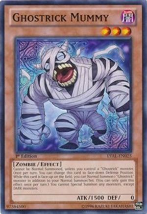 Ghostrick Mummy (LVAL-EN025) - Legacy of the Valiant 1st Edition - Premium Yugioh Single from Konami - Just $0.25! Shop now at Game Crave Tournament Store