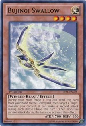 Bujingi Swallow (LVAL-EN028) - Legacy of the Valiant Unlimited - Premium Yugioh Single from Konami - Just $0.25! Shop now at Game Crave Tournament Store