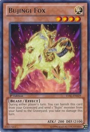 Bujingi Fox (LVAL-EN029) - Legacy of the Valiant 1st Edition - Premium Yugioh Single from Konami - Just $0.18! Shop now at Game Crave Tournament Store
