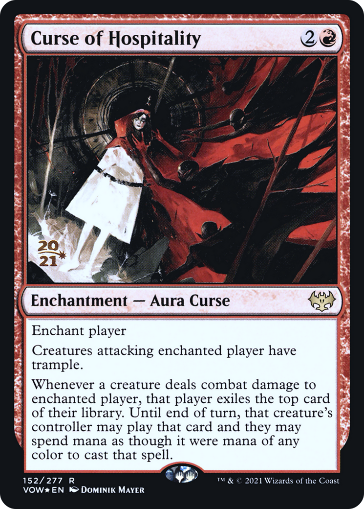 Curse of Hospitality (PVOW-152S) - Innistrad: Crimson Vow Promos Foil - Premium MTG Single from Wizards of the Coast - Just $0.11! Shop now at Game Crave Tournament Store