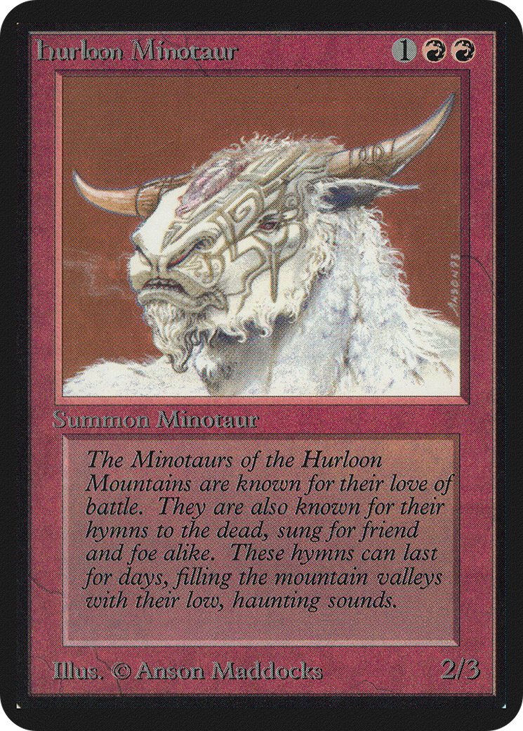 Hurloon Minotaur (LEA-158) - Limited Edition Alpha - Premium MTG Single from Wizards of the Coast - Just $23.56! Shop now at Game Crave Tournament Store