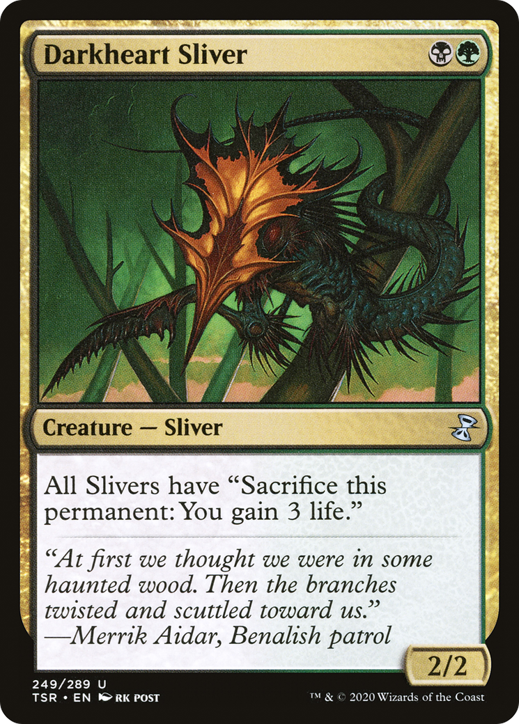 Darkheart Sliver (TSR-249) - Time Spiral Remastered - Premium MTG Single from Wizards of the Coast - Just $0.26! Shop now at Game Crave Tournament Store