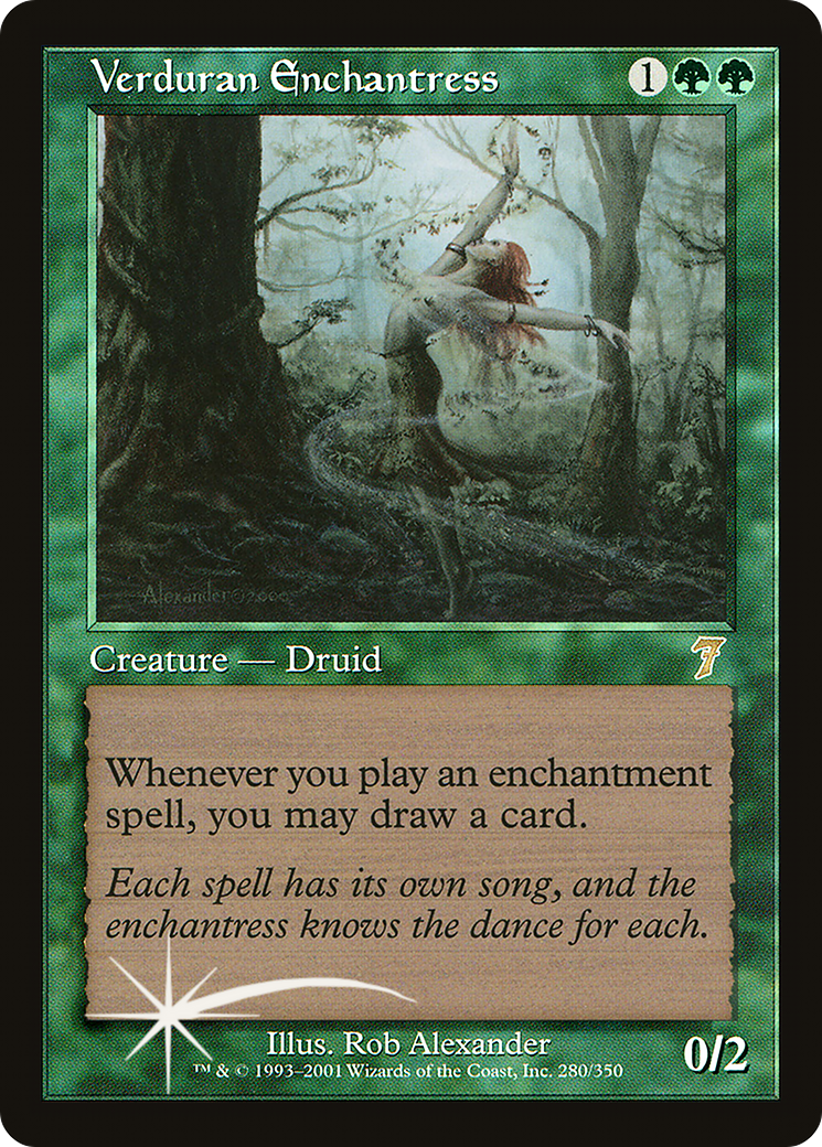 Verduran Enchantress (7ED-280★) - Seventh Edition Foil - Premium MTG Single from Wizards of the Coast - Just $29.90! Shop now at Game Crave Tournament Store