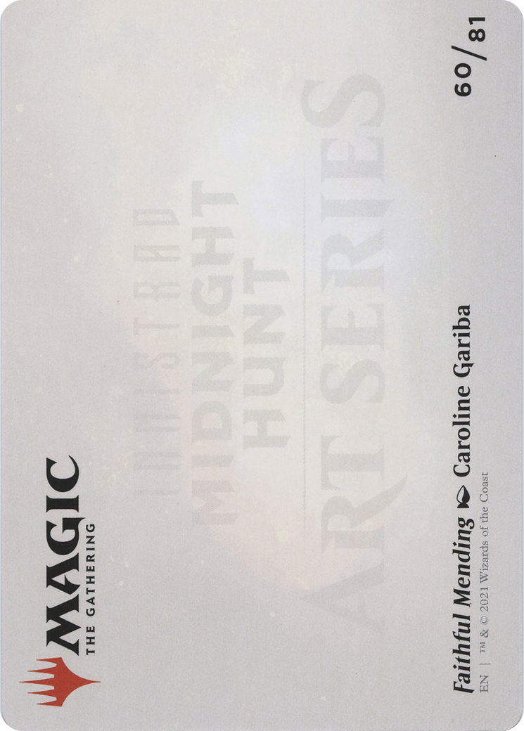 Faithful Mending // Faithful Mending (AMID-060) - Midnight Hunt Art Series (Borderless) - Premium MTG Single from Wizards of the Coast - Just $0! Shop now at Game Crave Tournament Store