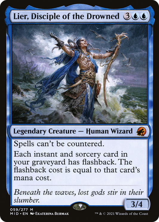 Lier, Disciple of the Drowned (MID-059) - Innistrad: Midnight Hunt Foil - Premium MTG Single from Wizards of the Coast - Just $1.89! Shop now at Game Crave Tournament Store
