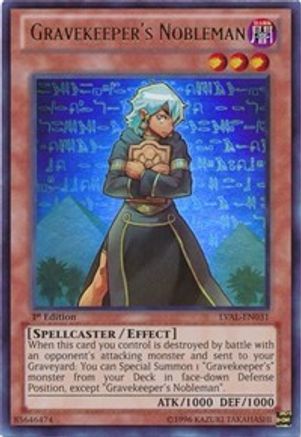 Gravekeeper's Nobleman (LVAL-EN031) - Legacy of the Valiant 1st Edition - Premium Yugioh Single from Konami - Just $3.02! Shop now at Game Crave Tournament Store