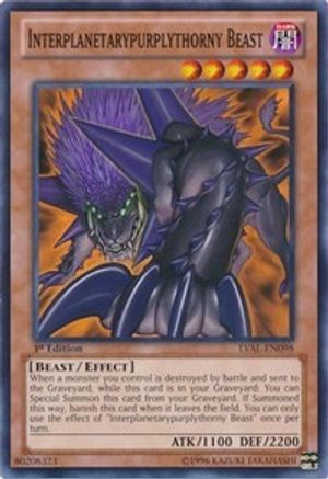Interplanetarypurplythorny Beast (LVAL-EN098) - Legacy of the Valiant Unlimited - Premium Yugioh Single from Konami - Just $0.25! Shop now at Game Crave Tournament Store