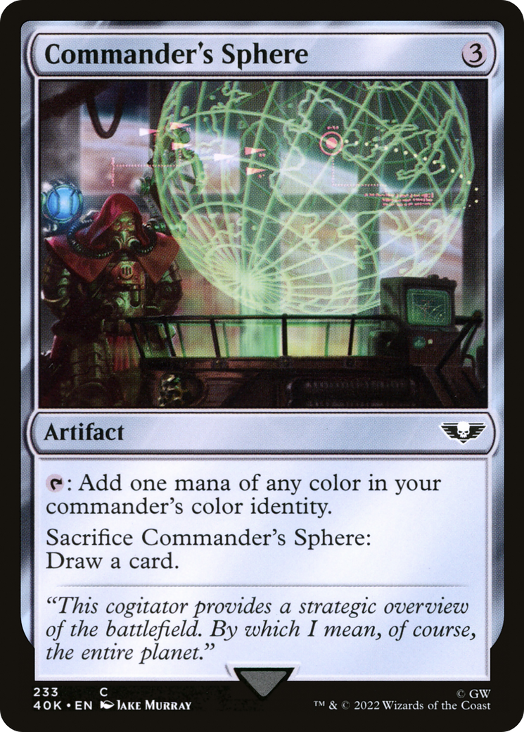 Commander's Sphere (40K-233) - Warhammer 40,000 Commander - Premium MTG Single from Wizards of the Coast - Just $0.08! Shop now at Game Crave Tournament Store
