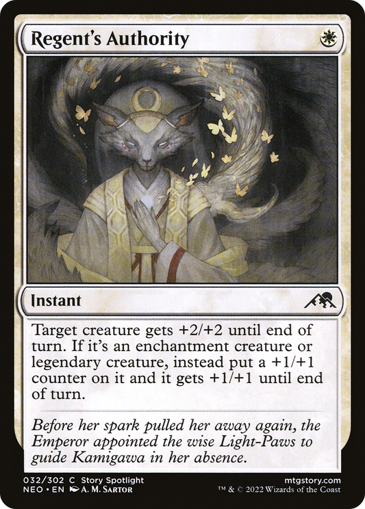 Regent's Authority (NEO-032) - Kamigawa: Neon Dynasty - Premium MTG Single from Wizards of the Coast - Just $0.25! Shop now at Game Crave Tournament Store