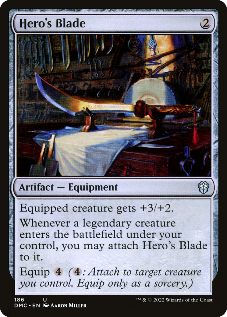 Hero's Blade (DMC-186) - Dominaria United Commander - Premium MTG Single from Wizards of the Coast - Just $0.08! Shop now at Game Crave Tournament Store