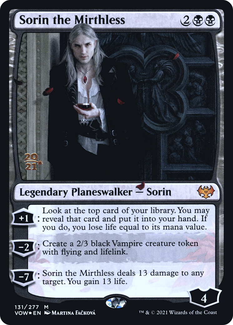 Sorin the Mirthless (PVOW-131S) - Innistrad: Crimson Vow Promos Foil - Premium MTG Single from Wizards of the Coast - Just $1.27! Shop now at Game Crave Tournament Store