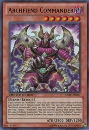 Archfiend Commander (JUMP-EN067) - Shonen Jump Magazine Promos Limited - Premium Yugioh Single from Konami - Just $1.98! Shop now at Game Crave Tournament Store