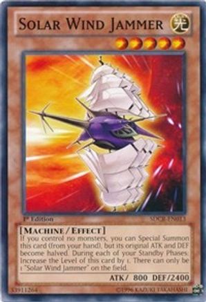 Solar Wind Jammer (SDCR-EN013) - Structure Deck: Cyber Dragon Revolution Unlimited - Premium Yugioh Single from Konami - Just $0.25! Shop now at Game Crave Tournament Store