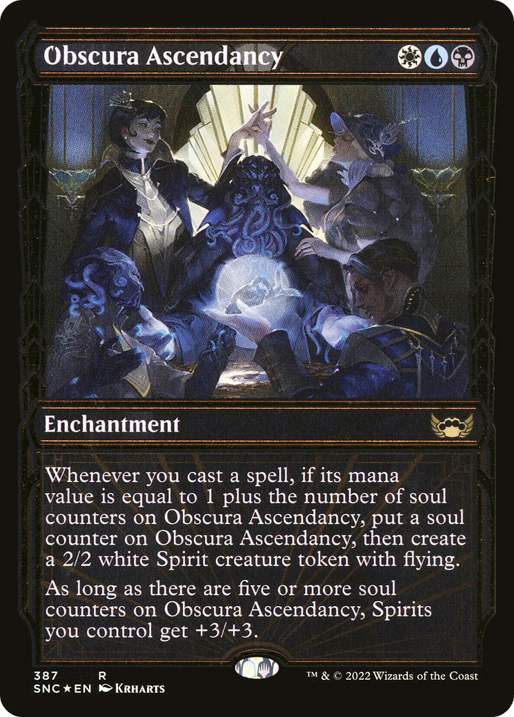 Obscura Ascendancy (SNC-387) - Streets of New Capenna: (Showcase) Foil - Premium MTG Single from Wizards of the Coast - Just $0.49! Shop now at Game Crave Tournament Store