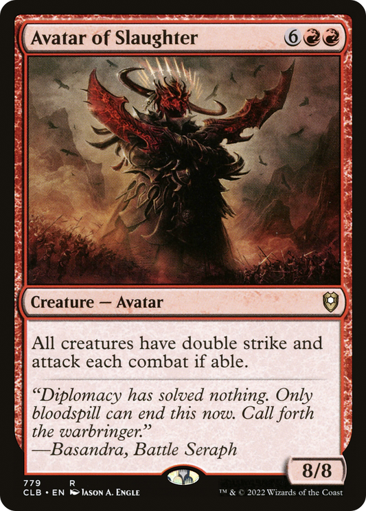Avatar of Slaughter (CLB-779) - Commander Legends: Battle for Baldur's Gate - Premium MTG Single from Wizards of the Coast - Just $0.25! Shop now at Game Crave Tournament Store