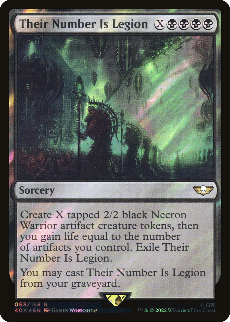Their Number Is Legion (40K-63★) - Warhammer 40,000 Commander Foil - Premium MTG Single from Wizards of the Coast - Just $0.41! Shop now at Game Crave Tournament Store