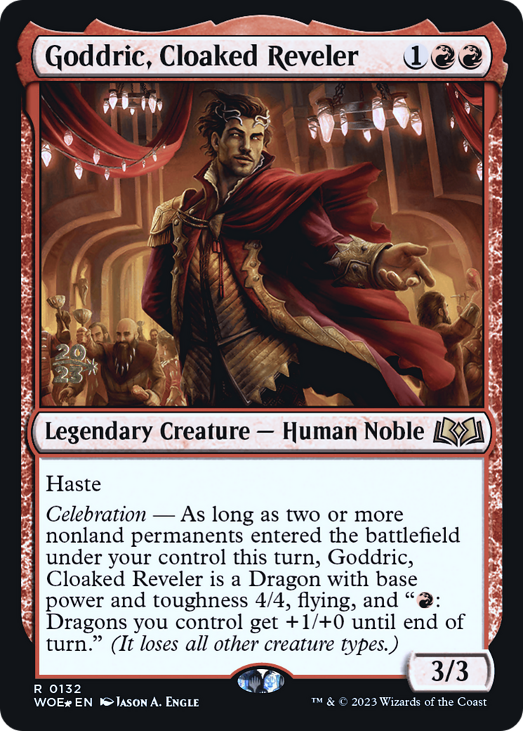 Goddric, Cloaked Reveler (PWOE-132S) - Wilds of Eldraine Promos Foil - Premium MTG Single from Wizards of the Coast - Just $0.48! Shop now at Game Crave Tournament Store