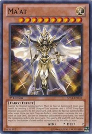 Ma'at (SP14-EN042) - Star Pack 2014 1st Edition - Premium Yugioh Single from Konami - Just $0.08! Shop now at Game Crave Tournament Store