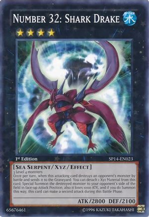 Number 32: Shark Drake (Starfoil) (SP14-EN023) - Star Pack 2014 1st Edition - Premium Yugioh Single from Konami - Just $2.63! Shop now at Game Crave Tournament Store
