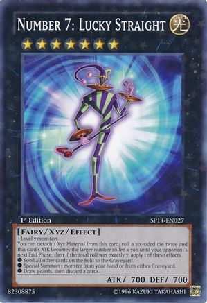 Number 7: Lucky Straight (Starfoil) (SP14-EN027) - Star Pack 2014 1st Edition - Premium Yugioh Single from Konami - Just $4.24! Shop now at Game Crave Tournament Store