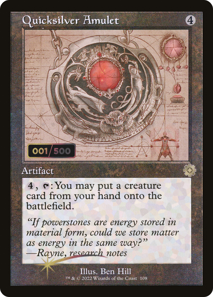 Quicksilver Amulet (BRR-108Z) - The Brothers' War Retro Artifacts Foil - Premium MTG Single from Wizards of the Coast - Just $160! Shop now at Game Crave Tournament Store
