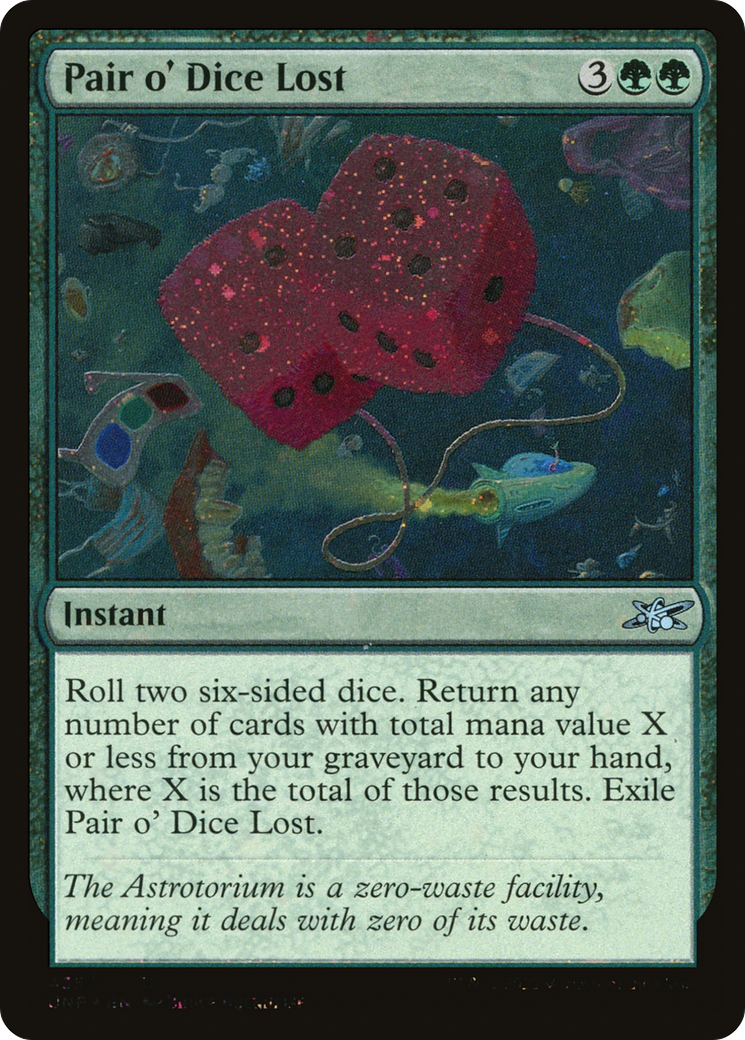 Pair o' Dice Lost (UNF-435) - Unfinity Foil - Premium MTG Single from Wizards of the Coast - Just $5.10! Shop now at Game Crave Tournament Store