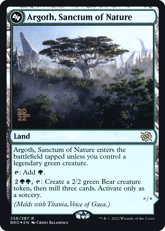 Argoth, Sanctum of Nature (PBRO-256AS) - The Brothers' War Promos Foil - Premium MTG Single from Wizards of the Coast - Just $4.90! Shop now at Game Crave Tournament Store
