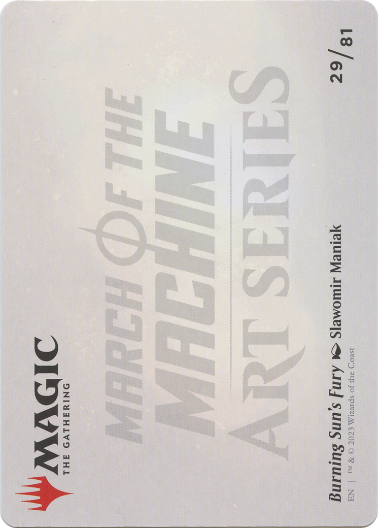 Burning Sun's Fury // Burning Sun's Fury (AMOM-029) - March of the Machine Art Series (Borderless) Foil - Premium MTG Single from Wizards of the Coast - Just $0! Shop now at Game Crave Tournament Store