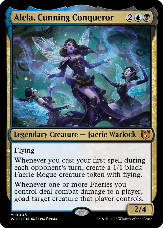 Alela, Cunning Conqueror (WOC-003) - Wilds of Eldraine Commander Foil - Premium MTG Single from Wizards of the Coast - Just $2.19! Shop now at Game Crave Tournament Store
