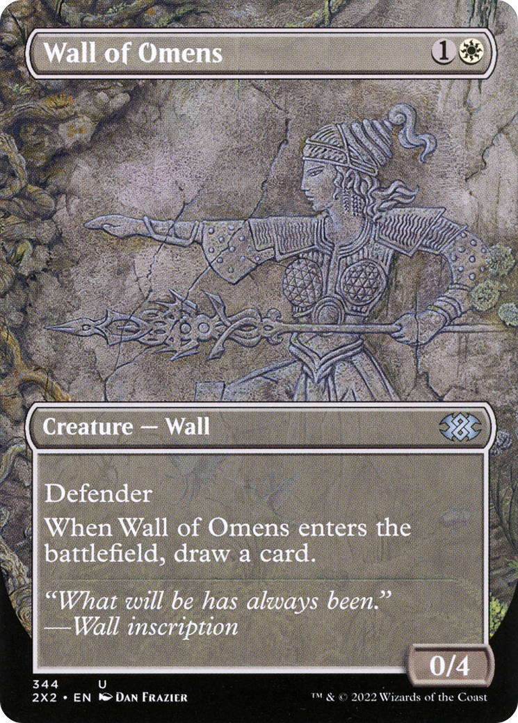 Wall of Omens (2X2-344) - Double Masters 2022 (Borderless) - Premium MTG Single from Wizards of the Coast - Just $0.14! Shop now at Game Crave Tournament Store