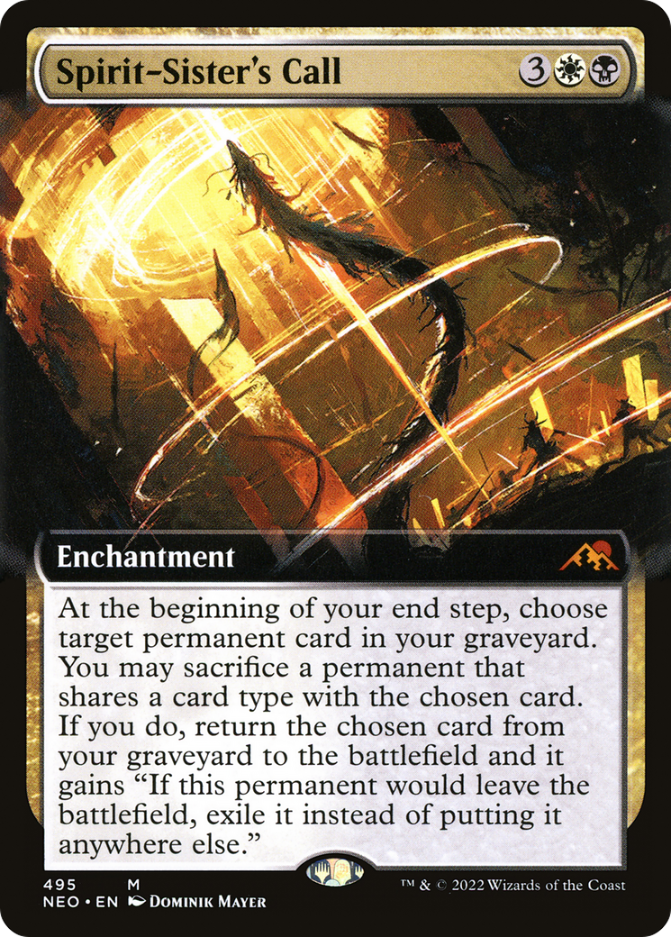 Spirit-Sister's Call (NEO-495) - Kamigawa: Neon Dynasty: (Extended Art) - Premium MTG Single from Wizards of the Coast - Just $0.09! Shop now at Game Crave Tournament Store