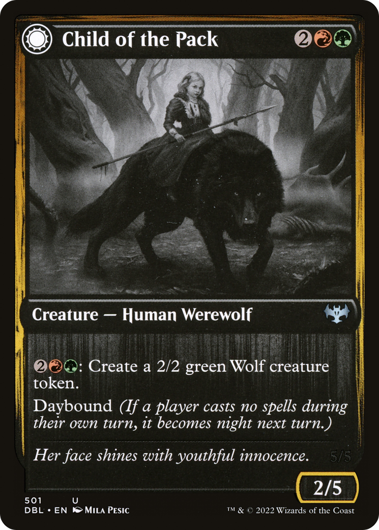Child of the Pack // Savage Packmate (DBL-501) - Innistrad: Double Feature: (Double Faced Transform) - Premium MTG Single from Wizards of the Coast - Just $0.08! Shop now at Game Crave Tournament Store