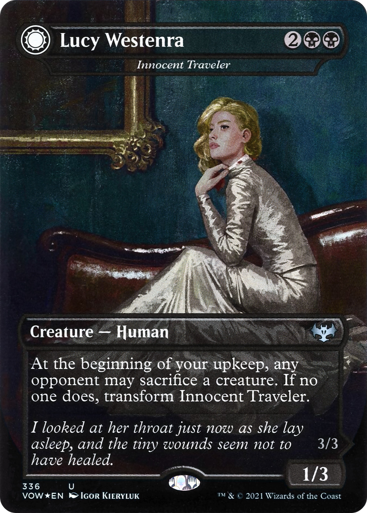 Innocent Traveler // Malicious Invader (VOW-336) - Innistrad: Crimson Vow: (Double Faced Transform) (Borderless) - Premium MTG Single from Wizards of the Coast - Just $0.08! Shop now at Game Crave Tournament Store