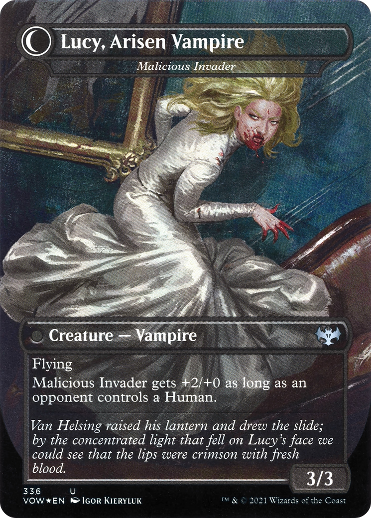Innocent Traveler // Malicious Invader (VOW-336) - Innistrad: Crimson Vow: (Double Faced Transform) (Borderless) - Premium MTG Single from Wizards of the Coast - Just $0.08! Shop now at Game Crave Tournament Store