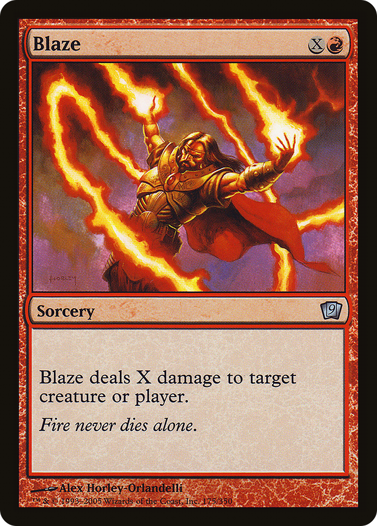 Blaze (9ED-175★) - Ninth Edition Foil - Premium MTG Single from Wizards of the Coast - Just $0.56! Shop now at Game Crave Tournament Store